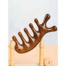 PEINE DE MASAJE DE HIERBAS SOSTENIBLE HECHO DE SÁNDALO PURO PARA CUIDADO HOLÍSTICO - Product Image 3