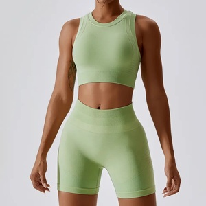 GAF, conjunto de Yoga sin costuras para mujer, ropa de gimnasio, mallas sin costuras para Fitness, sujetador, conjuntos de entrenamiento de etiqueta privada, conjunto de ropa de Yoga para gimnasio - Product Image 3