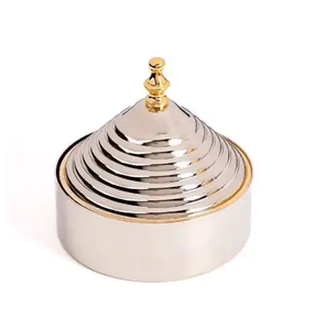 Cuencos de fecha de Metal de tamaño personalizado con logotipo personalizado de aluminio, asequible, la mejor maceta Khajoor árabe, acabado dorado, latón, boda personalizada - Product Image 4