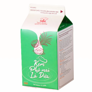 Crème de dessert au fromage de coco et pandan HALAL pour café et thé au lait, 500g, durée de conservation 18 mois – Fournisseur OEM/ODM exportateur Vietnamien - Product Image 1