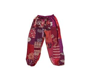 Pantalones harén de retazos unisex con cintura elástica Ropa de festival de verano para todas las estaciones con bolsillos-Venta al por mayor para hombres y mujeres - Product Image 2