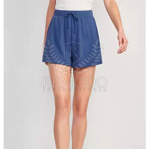 Pantalones cortos de mujer con lavado ácido y estiramiento suave Pantalones cortos de mujer de estilo veraniego de cintura alta de buena calidad - Product Image 4