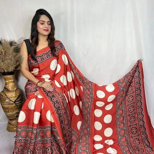 Belle Mousseline Imprimé Saree Indien & Pakistanais Vêtements pour Festive & Casual Winter Wear pour les Occasions de Fête-Vente à l'exportation - Product Image 6