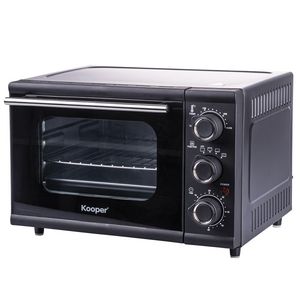 Forno Elettrico Kooper 24L Nero 1300W con Convezione, Grill e Girarrosto, Vetro Temperato, Struttura in Acciaio Inox per Uso Domestico - Product Image 1