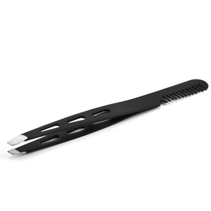 2 in 1 High Quality Stainless Steel Eyebrow Hair Beauty <b>Tool</b> Slanted <b>Puller</b> Eyebrow Clips Brush with Pointed Tip Combs - Product Image 6