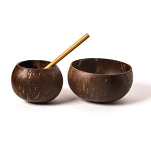 100% Handicraft Coconut Shell Bowl <b>Small</b> Vietnam/ Coconut Shell Bowl for Candle With Engrave Laser Logo From ECo2go Manufacturer - Product Image 3