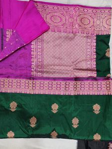 Custom Made Black and <b>Gold</b> Brocade Silk Sarees Made From 100% Pure Silk Ideal for Clothing Designers and Boutiques - Product Image 3