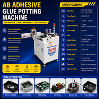 Máquina de Encapsulado de Pegamento AB de Doble Componente de 3 Ejes, Dispensación Totalmente Automática para Condensadores, PCB, Fuentes de Alimentación, Sensores, Controladores LED