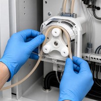 Pompe péristaltique G10-2J+PT15 (aluminium + acier inoxydable) pour analyseur de qualité de l'eau du condenseur CEMS |   Pompe doseuse de laboratoire