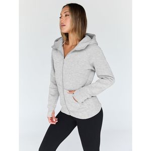 Sudaderas con capucha de mujer personalizadas Otoño Invierno Sudadera suelta Sudadera y Sudadera con capucha Recortada Sudaderas con capucha de cuello alto para mujer - Product Image 4