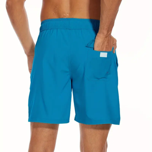 Bermuda basique en coton taille moyenne pour hommes coupe ample anti-rides pour la plage athlétique course à pied Fitness tenue décontracté style lavé - Product Image 6