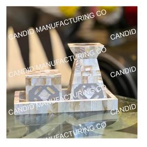 Mubkhar Brûleur d'encens électrique Brûleur Bakhoor en bois et résine pour les mariages Diffuseur d'aromathérapie Porte Bakhoor Cadeau de mariage unique - Product Image 4