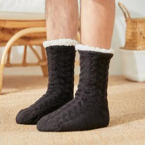 <b>Men's</b> <b>Thermal</b> Winter Warm Cotton Velvet Socks Home Short Floor Slipper Anti-Skid Grip Plus Thickened Soft Anti-Skid Home Sock - Product Image 3
