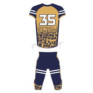 Imprimé personnalisé Football Américain Uniformes Respirant Maillot à Manches Courtes Coussinets Sublimés avec Logo Gratuit Conception Plus Options de Taille - Product Image 1