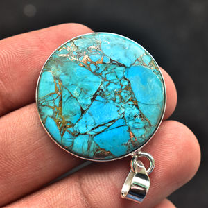 Arizona azul turquesa colgante de plata esterlina 925 plata esterlina Arizona turquesa colgante 925 colgante de plata esterlina - Product Image 6