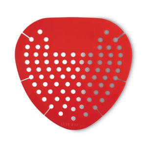 Rejilla desechable para urinario con fragancia a cereza Boardwalk, en forma sólida, color rojo, paquete de 1 docena para uso en baños - Product Image 1