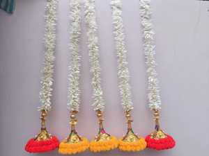 Handmade Jasmine Gota Bell String Perfect for White Jasmine Garlands Indian Wedding Party Backdrop Mehndi Wedding Mandap Stage - Product Image 6