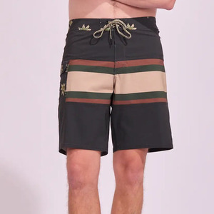 Shorts de bain décontractés pour hommes en polyester écologique, logo sur le devant, imprimé intégral, motif uni, séchage rapide, respirant, sport, extérieur - Product Image 3