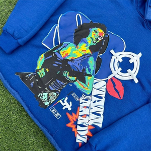 เสื้อมีฮู้ดผ้าคอตตอนออร์แกนิกโอเวอร์ไซส์ทำจากซิลิกอนลำลองทรงครอปสำหรับฤดูหนาวสั่งพิมพ์3D - Product Image 5