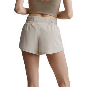 กางเกงโยคะเอวสูงสำหรับผู้หญิงกางเกงขาสั้นเอวสูงแบบลำลองกางเกงขาสั้นออกกำลังกายน้ำหนักเบาระบายอากาศได้ดีแห้งเร็วงานตามสั่ง - Product Image 3