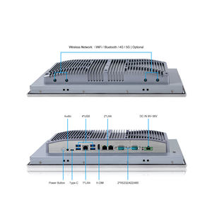 15.6 18.5 21.5 23.8 인치 산업용 패널 PC IP65 방수 올인원 터치 스크린 VGA 디스플레이 팬리스 산업용 패널 PC - Product Image 3