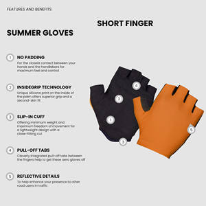 Nouveaux gants de cyclisme professionnels demi-doigts en carbone de haute qualité gants de sport de cyclisme souples avec salle de sport pour la protection de l'équitation - Product Image 2