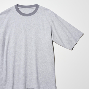 CAMISETA DE CUELLO REDONDO DE ALGODÓN AIRISM PARA HOMBRE | MANGA CORTA | CAMISETAS RINGER DE GRAN TAMAÑO CAMISETA RINGER UNISEX - Product Image 2