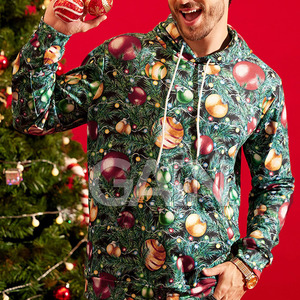 Streetwear mode sweats à capuche de Noël personnalisés sweats à capuche de Noël surdimensionnés Offre Spéciale sur les hommes utilisent des sweats à capuche de Noël - Product Image 3