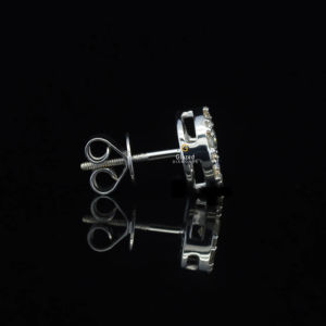 Pendientes de Plata de Ley 925 personalizados con diamantes de moissanita de corte brillante redondo, joyería de boda de moda - Product Image 5