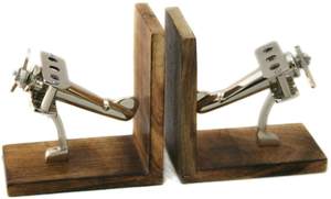 ชุดที่กั้นหนังสือแผ่นอลูมิเนียมสีเงินรูปช้างพร้อมที่กั้นหนังสือคุณภาพดีสำหรับใช้ในบ้านและสำนักงาน - Product Image 3