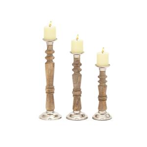 Premium Quality Unique Design Home Decorative Solid Mango Wood <b>Candle</b> Holder <b>SET</b>/2 Attractive Price for Wedding Birthday <b>Gifts</b> - Product Image 4