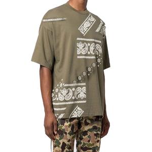 Personalizar impreso Droppe hombro camiseta para hombres 100% algodón Hip Hop ropa de hombre Gymwear culturismo ropa informal suelta - Product Image 2