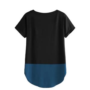 Vente en gros de t-shirt de style loisirs de couleur unie pour les femmes chemise à col rond à manches courtes et à coupe large en coton de haute qualité - Product Image 6