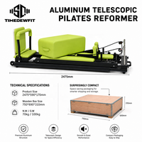 Plateforme de saut télescopique professionnelle en aluminium pour Pilates Reformer, avec ressorts silencieux, pour entraînement du tronc, utilisation à domicile ou en studio, portable