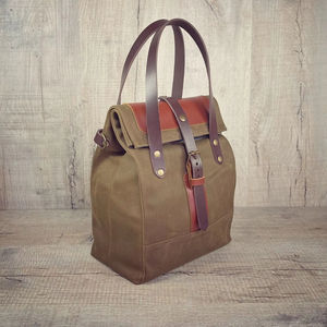 Sac à déjeuner isotherme réutilisable en toile de cuir écologique portable pour le bureau et l'extérieur LCLB-0040 - Product Image 1