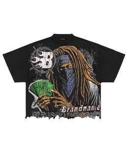 Camiseta serigrafiada de algodón con logotipo personalizado impreso a la moda para hombre, camiseta serigrafiada hecha en fábrica, camiseta serigrafiada para hombre de venta directa - Product Image 5