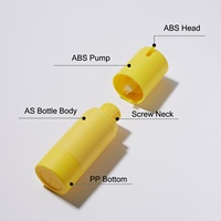 Réduire les déchets jaune 15/30/40/50/100/120ml bouteille de pompe sans air de voyage étanche à double paroi pour sérum de lotion de soin de la peau cosmétique