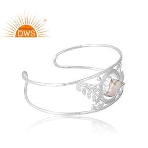 Anillo de piedras preciosas de nácar Natural de Plata de Ley 925, joyería personalizada para mujer, regalo para ella - Product Image 3