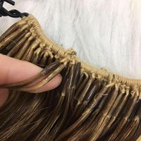 Haute Qualité 4 + 8 + 27 Balayage Couleur Micro Link Extensions En Gros Extensions De Cheveux Humains Raides