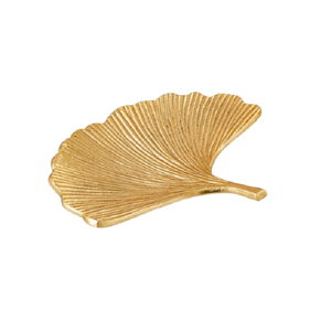 Outils de salade de plateau en métal de forme de feuille d'aluminium d'or antique pour la coulée décorative en métal de table de portion de nourriture - Product Image 1