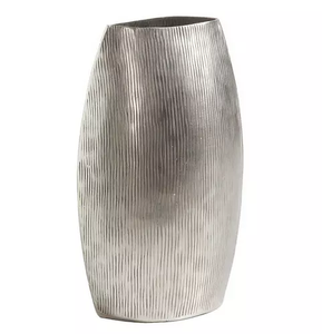 Modern Aluminium Hammered Design Nickel Plated Finishing Metal Flower Vase <b>Wedding</b> Table Top Decoration Flower Vase Unique Style - Product Image 3