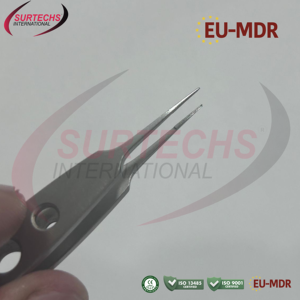 Juego de 2 Pinzas de Ligadura McPherson Rectas |   Instrumento de Microcirugía Oftálmica |   Pinzas Quirúrgicas de Precisión de Acero Inoxidable Clase I - Product Image 4