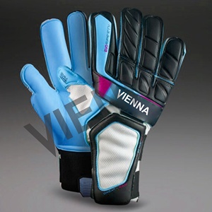 Gants de gardien de but professionnels de haute qualité VIENNA INDUSTRY WA-006 Latex allemand Respirant Fabriqué sur mesure Antidérapant Crochet réglable - Product Image 1