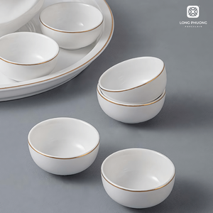 ชุดถ้วยชาเซรามิกสำหรับอาหารค่ำสำหรับโรงแรมที่ให้บริการชาผลิตในเวียดนาม - Product Image 3