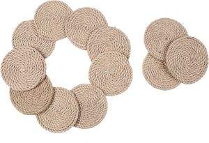 Bulk Supplier Table jute <b>Coasters</b> manufacturer <b>Drink</b> <b>Coasters</b> for Tabletop Protection Outdoor Coffee Natural Jute Round <b>Drink</b> - Product Image 5