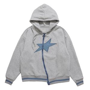 Sudaderas Unisex Personalizadas Bordadas 100% Algodón Teñido Liso, Estilo Nuevo con Cremallera, Talla Grande, Estilo Urbano, Transpirables, Invierno, Color Sólido - Product Image 5