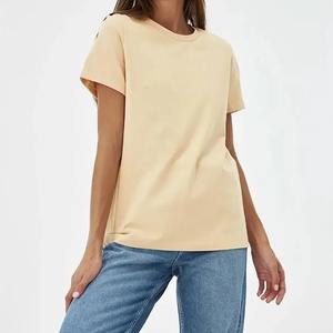 Camiseta de manga corta para mujer, ropa transpirable para mujer, Camisetas básicas ajustadas de verano, camisetas 2025 de algodón, camisetas informales con cuello redondo para mujer - Product Image 6