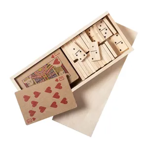 Carmon Personalized Wooden <b>Dominoes</b> <b>and</b> Game <b>Set</b> Custom Gadgets - Product Image 6
