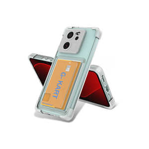 Étui transparent en silicone compatible avec Xiaomi Mi 13T Pro, avec porte-cartes et design airbag - Série Zore G-Kart Modèle 5G Ins - Product Image 1