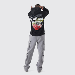 Wholesale 100% Cotton <b>Men's</b> Slimming Fashion Hoodies Long Sleeve Custom Oversized With Print Winter Fleece hoodies - Product Image 3